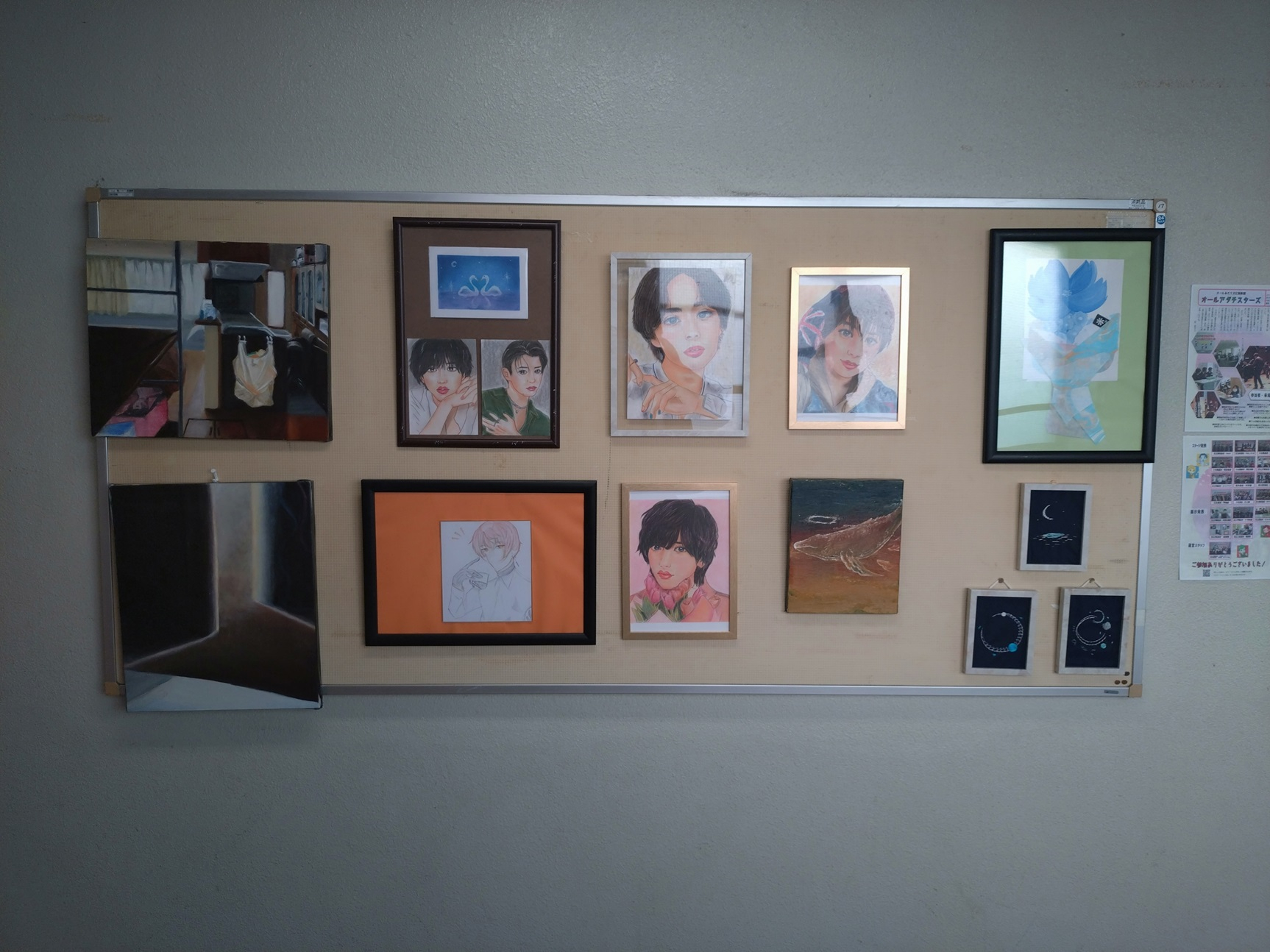 美術部廊下展示4月