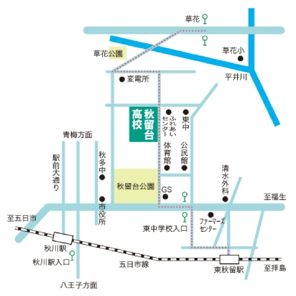 本校の周辺地図