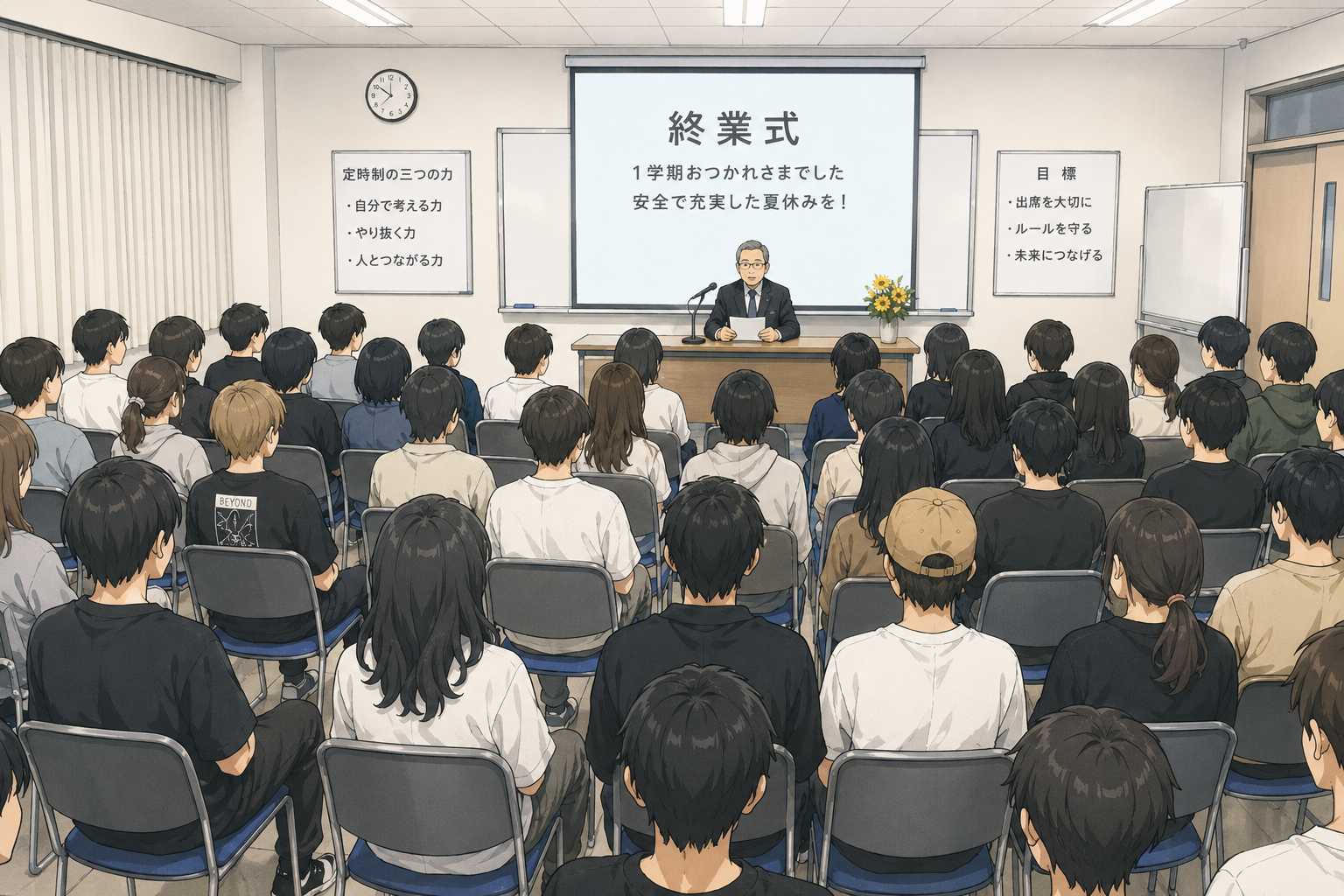 定時制終業式