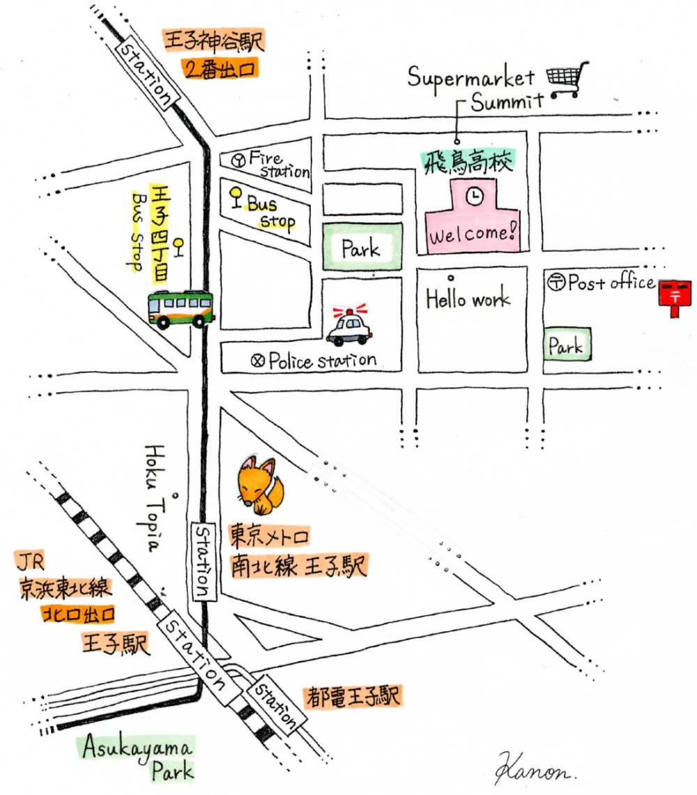 本校の周辺地図