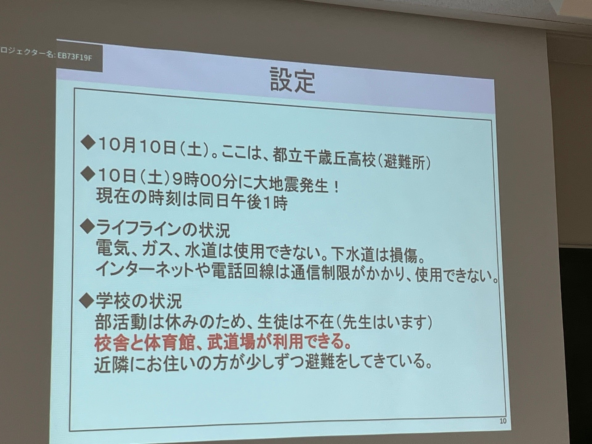 避難所運営ゲーム設定