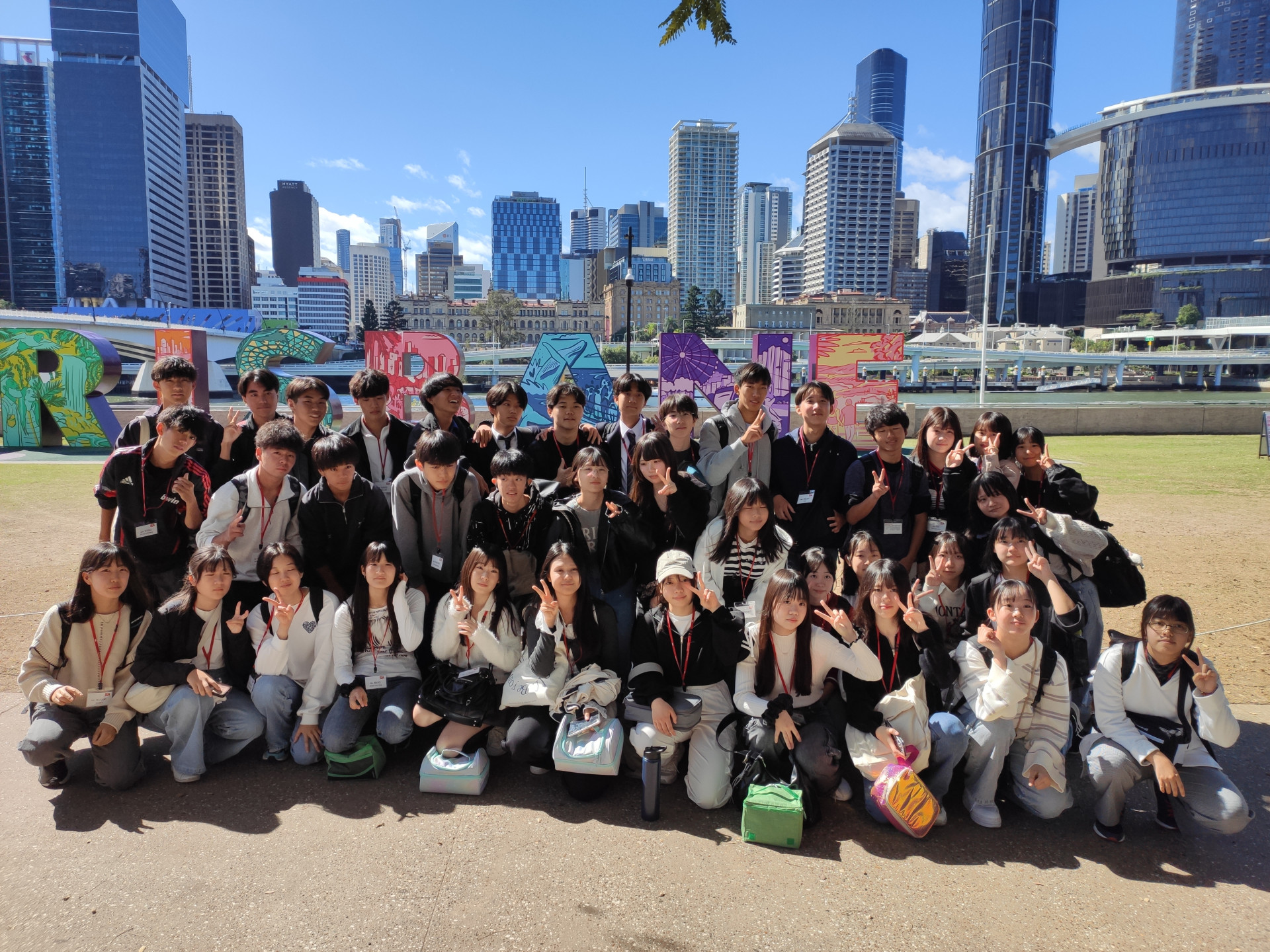 ★8月4日（月）ブリスベン観光・サウスバンクパークランド集合写真