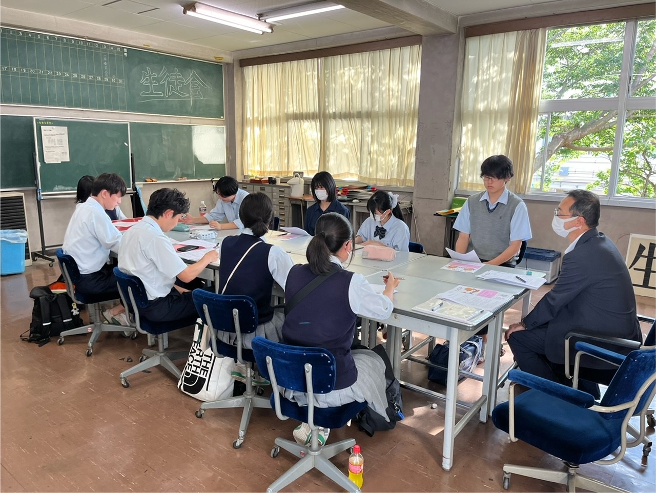 献血ルームでのボランティア説明会