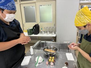 260710茶道部和菓子（ねりきり）作り体験