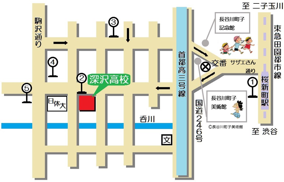 本校の周辺地図
