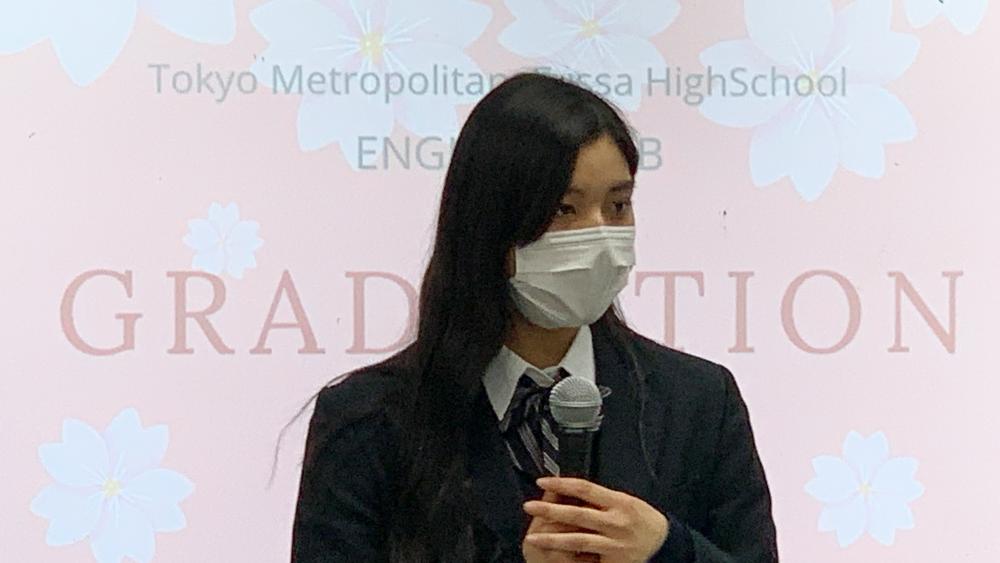 英語部３年生を送る会 ３年生から後輩へmotivational Speech プレゼント 東京都立福生高等学校