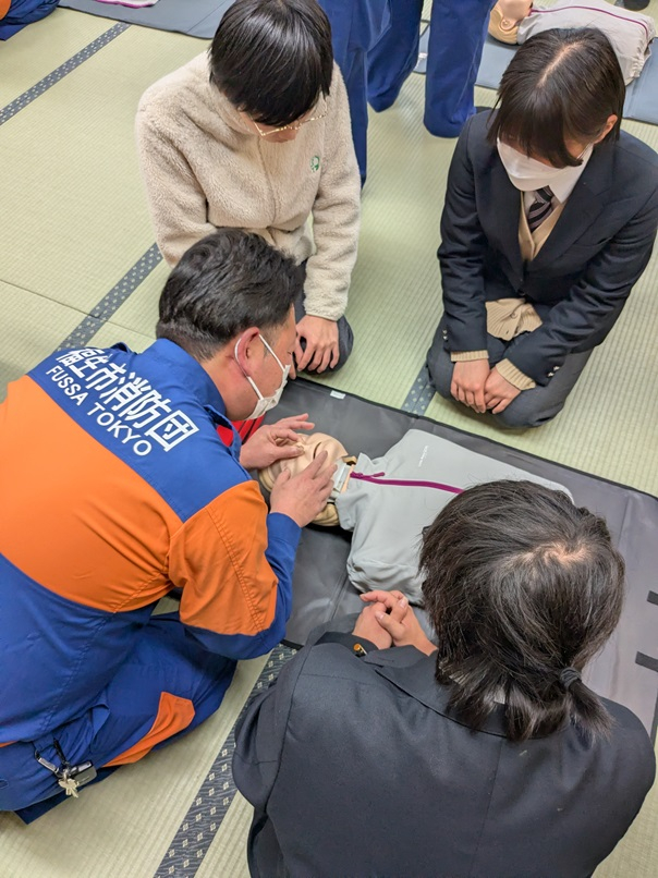 第5分団のAED指導