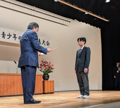 表彰加藤君