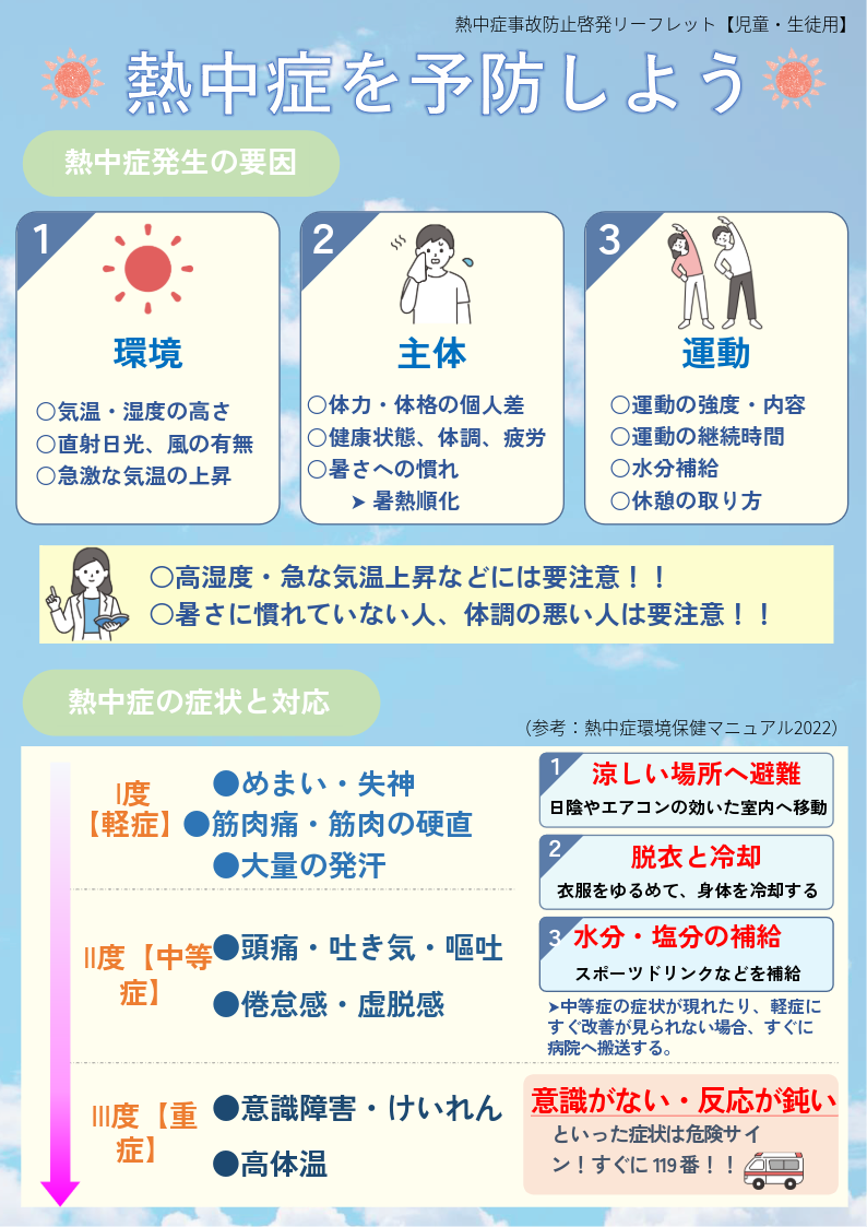 02熱中症事故防止に向けた啓発リーフレット【児童・生徒用】-1