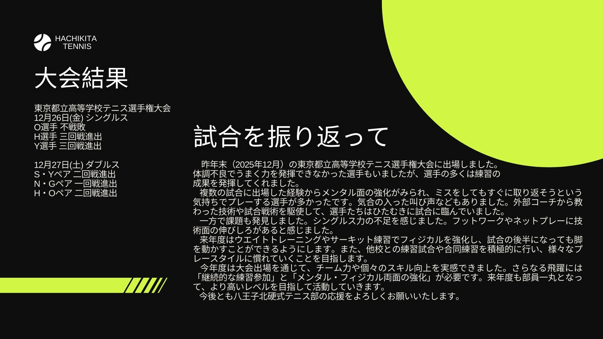 テニス活動報告