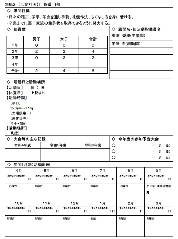 茶道部