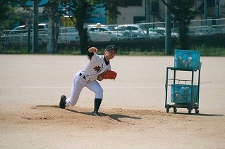 ピッチング練習の様子