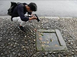 二日目　有田市内での撮影会の様子