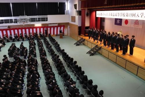 校歌紹介(吹奏楽・合唱部)