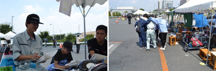 競技前のミーティング