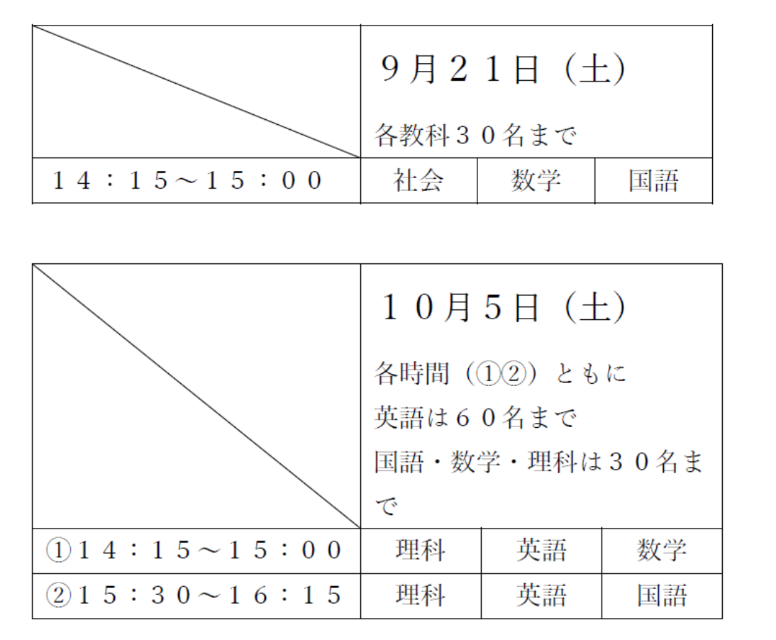 講座表