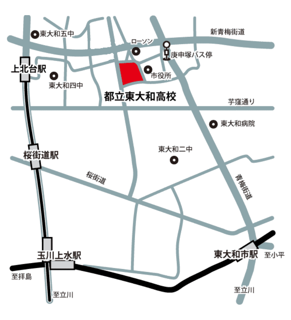 本校の周辺地図