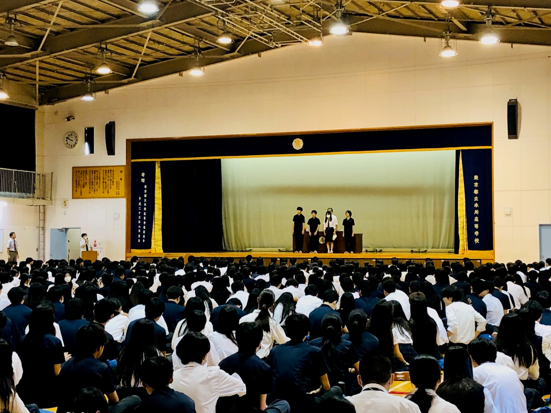 二学期始業式卓球