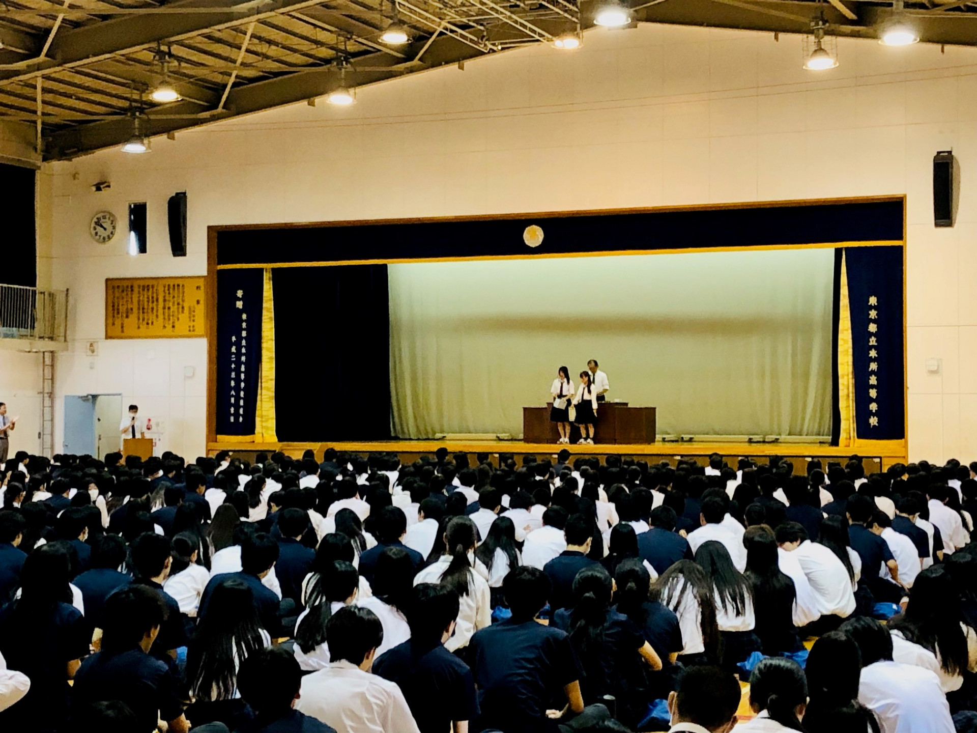 二学期始業式女子バレー