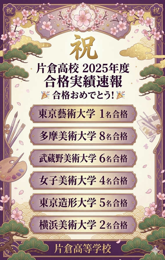 2025年合格実績（美術系）