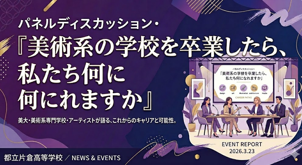 20260323_パネルディスカッション・『美術系の学校を卒業したら、私たち何になれますか』アイキャッチ画像