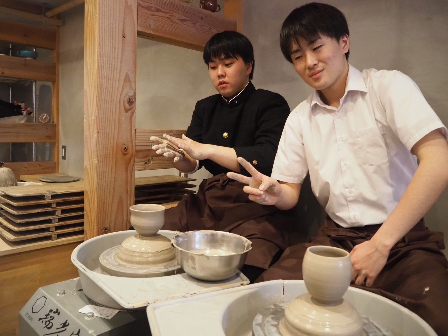 5.ろくろの体験学習①