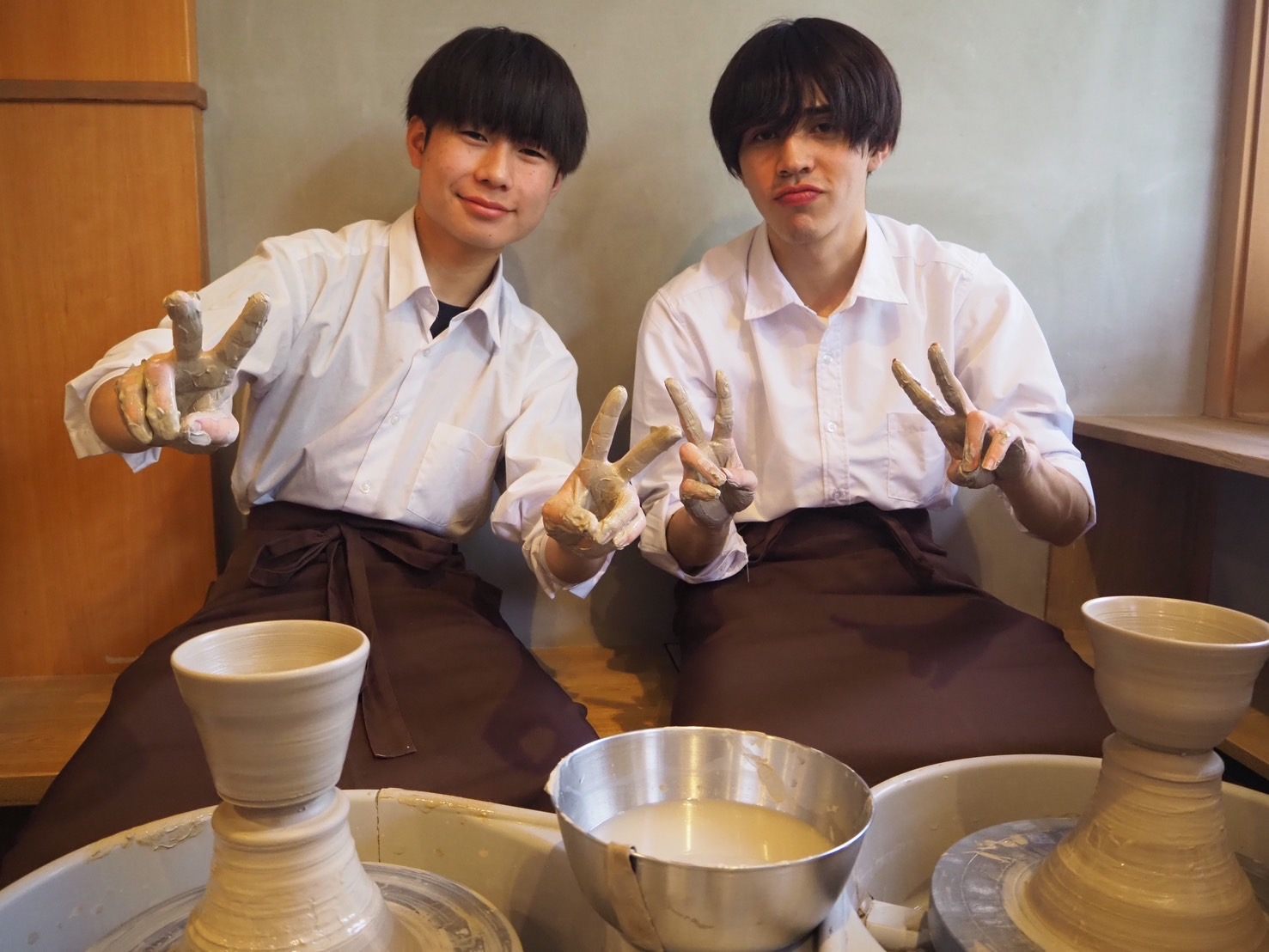 6.ろくろの体験学習➁