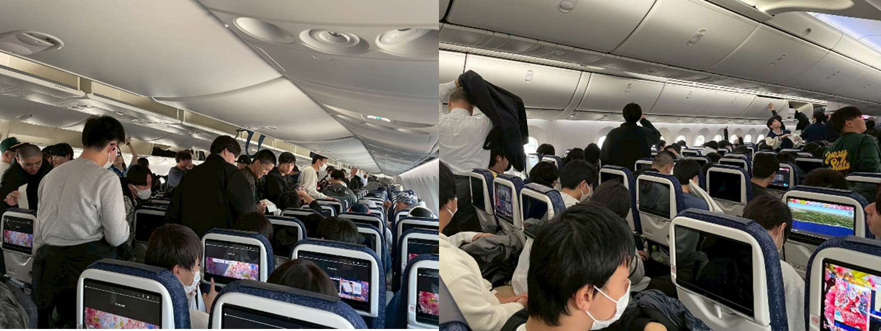 機内-出発時