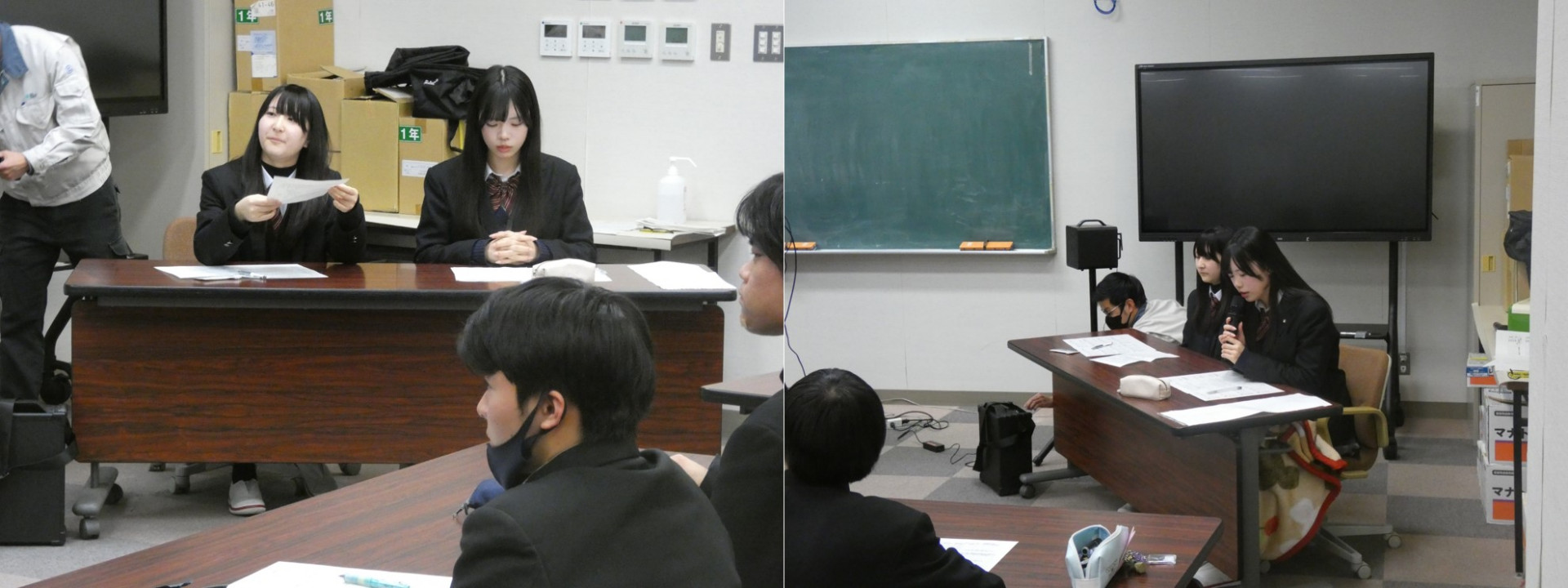 機械-司会の女子生徒