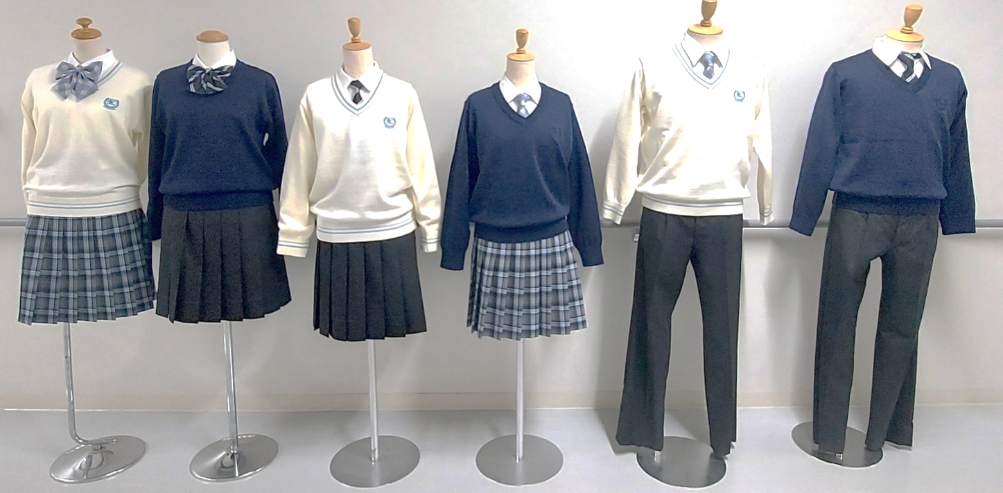 制服改良プロジェクト」生徒がデザインしたリボン、セーター等の導入が 