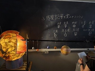 太陽と惑星の模型