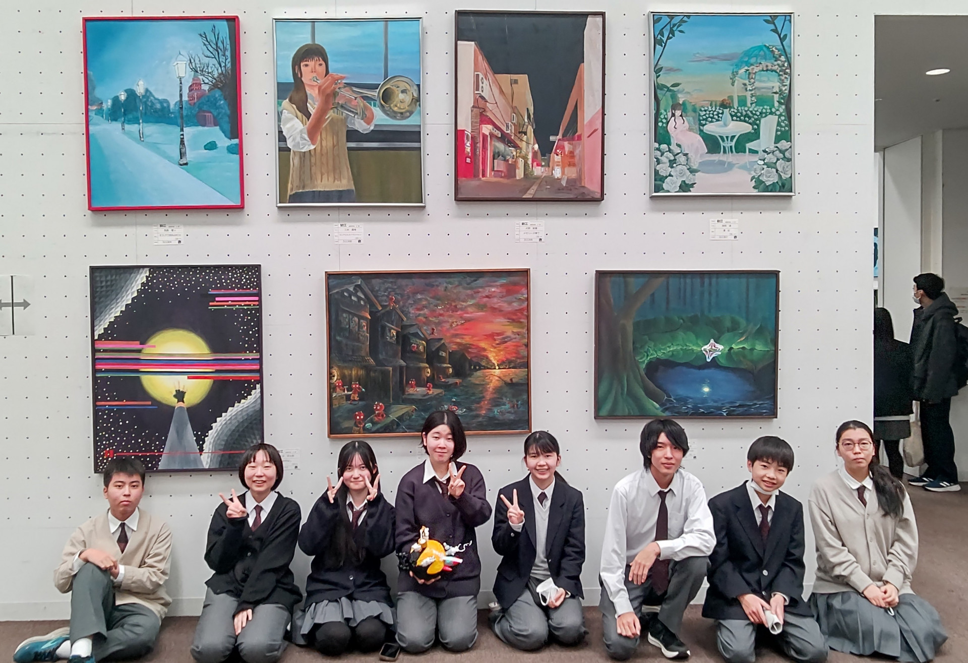 ⑦出品生徒と全作品.JPG