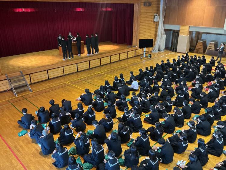 卓球部　表彰式