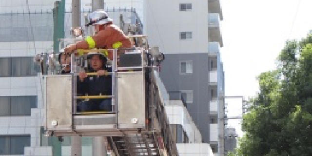 宿泊防災訓練の写真