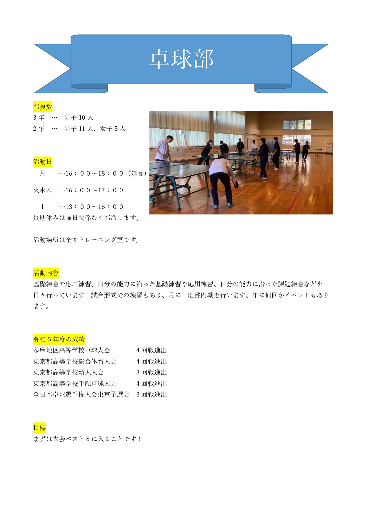 2024卓球部