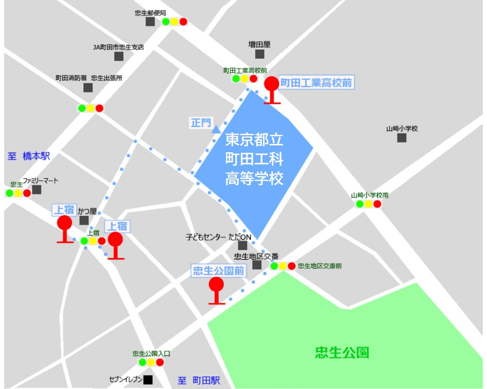 本校の周辺地図