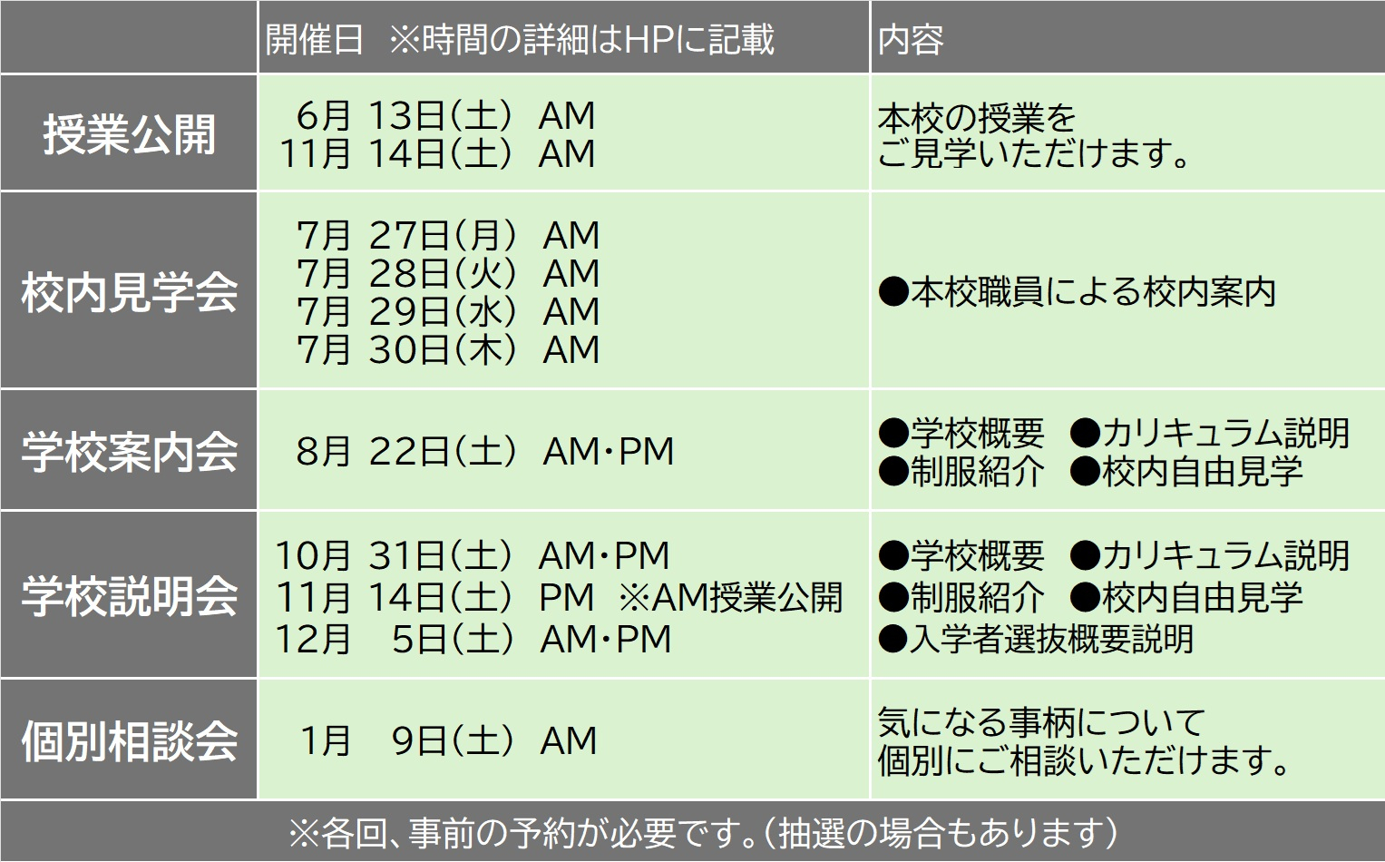 R8説明会等日程