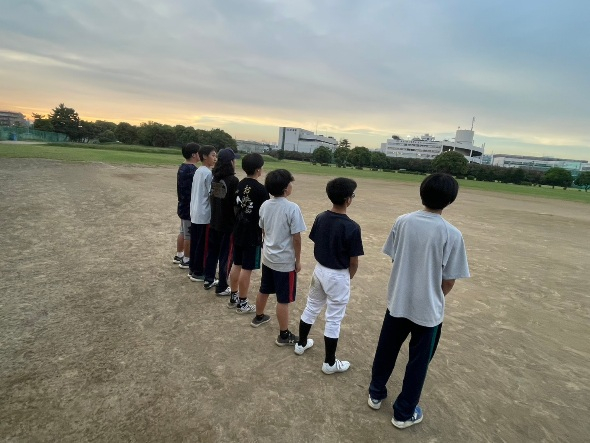 ソフトボール集合あいさつ
