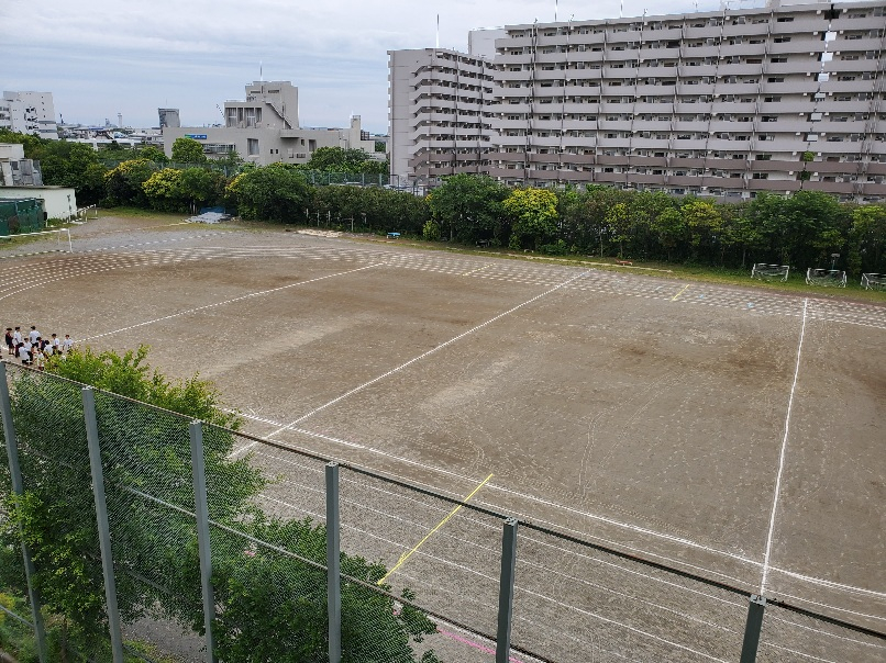ライン引き全景スタートライン