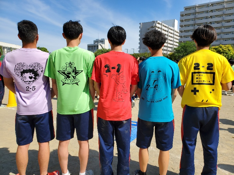 予行2年Tシャツ5クラス