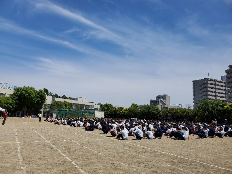 予行閉会式青空