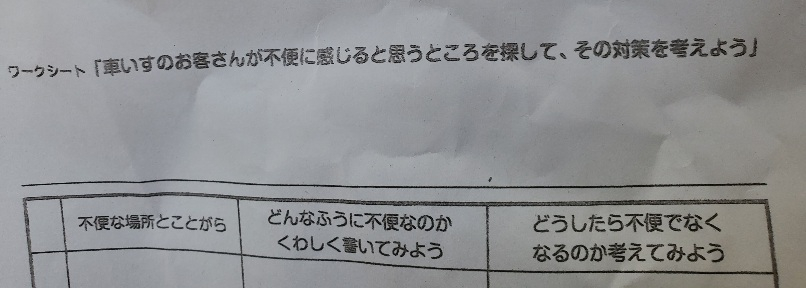 車いすワークシート