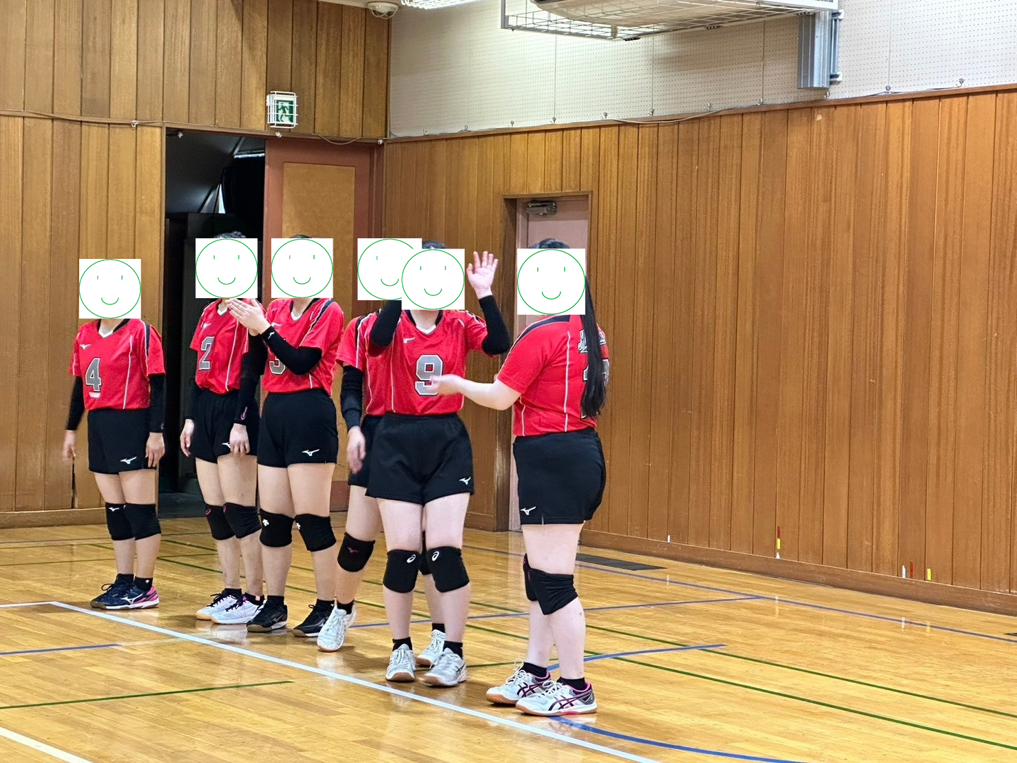 HP女子試合前整列