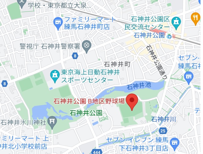 石神井公園グランド地図