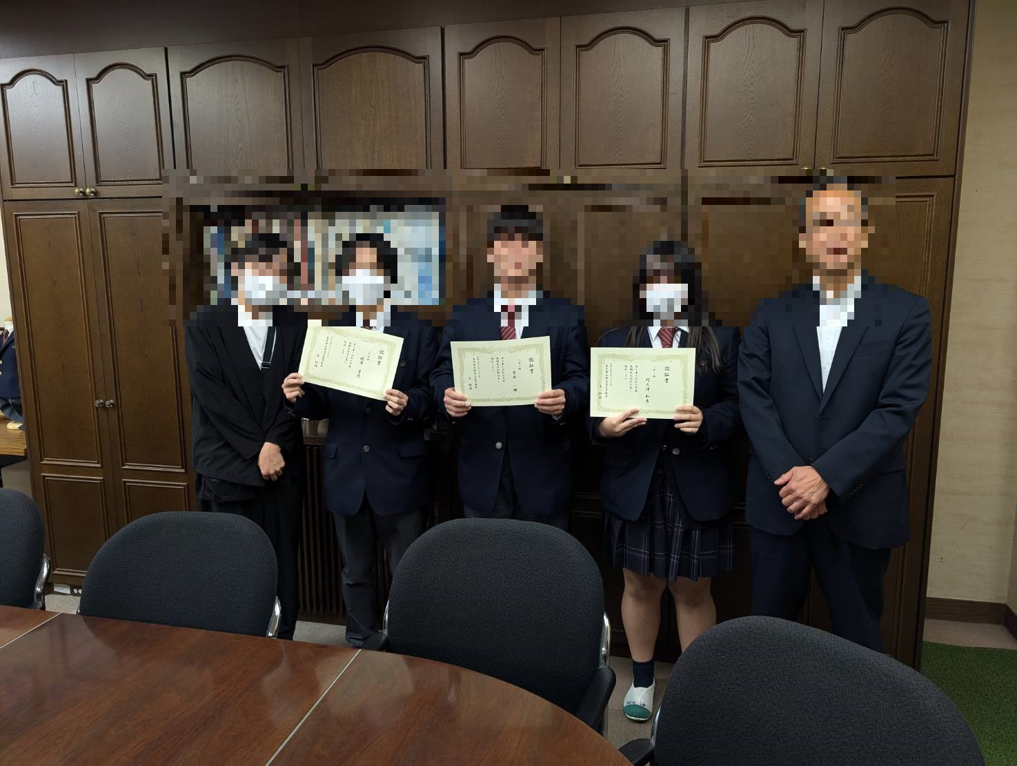 生徒会認証式モザイク