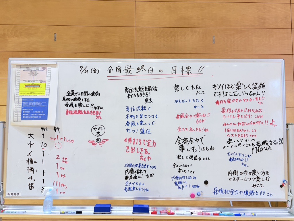 最終日目標