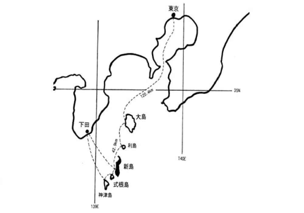 新島の位置の図