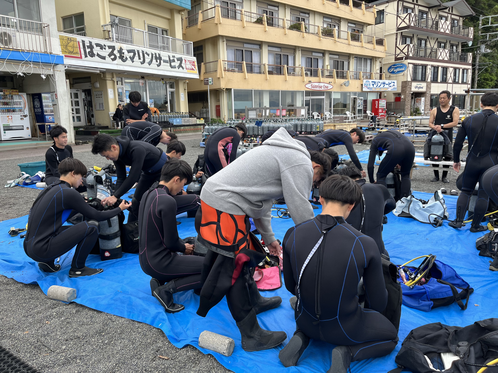 0531海浜実習　機材セッティング①