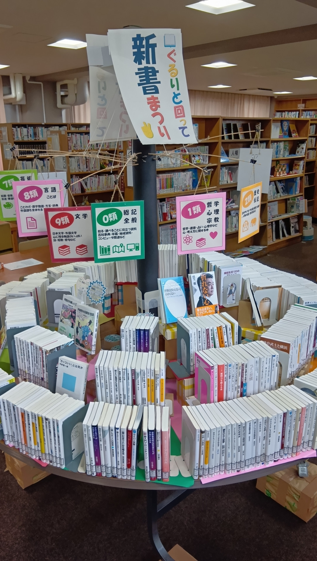 図書室の新書特設コーナー.JPG