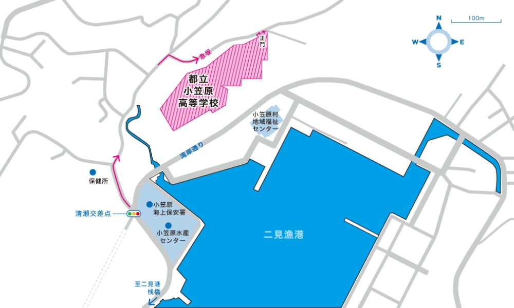 本校の周辺地図